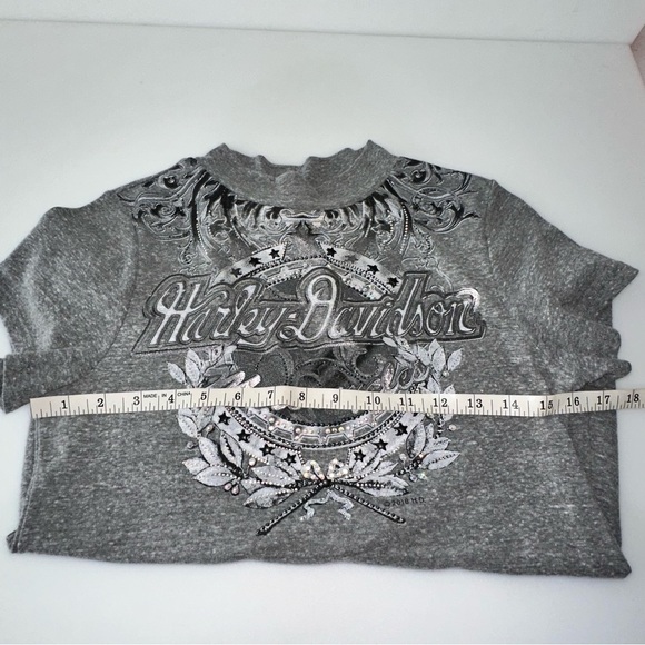 Harley Davidson Women’s Gray Shirt Size M - Picture 6 of 7